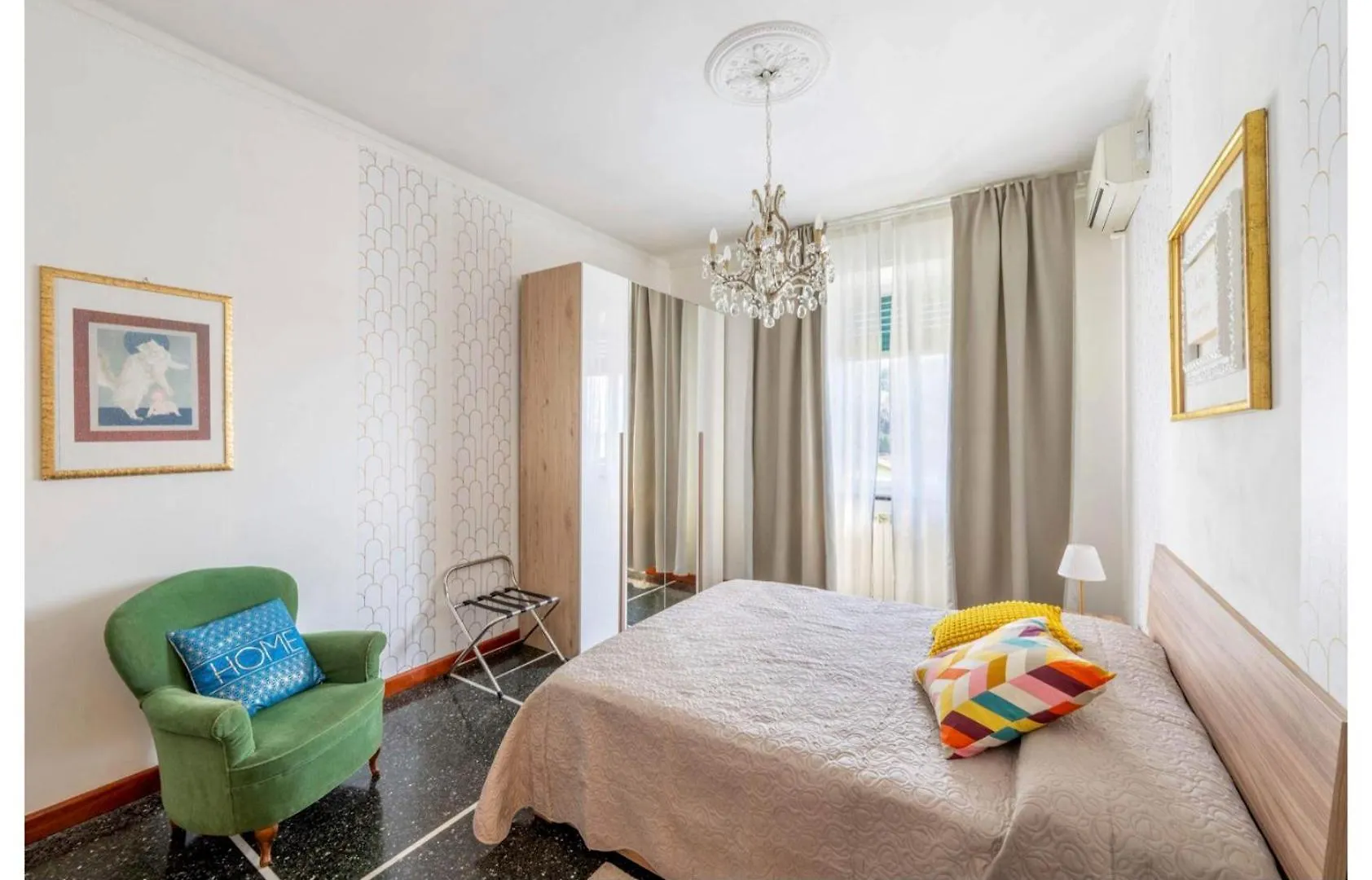 Genova Holidays House Erma - Parcheggio Privato E Wi-Fi - Ac 아파트